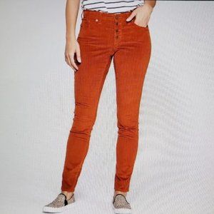 NWT Universal Thread Mid-Rise Skinny Fall Maple Corduroy Pants, 18/34R